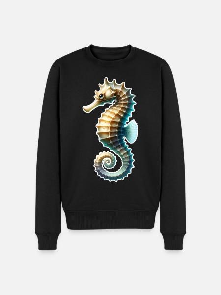 Hippocampe - Pull Premium bio Homme - noir