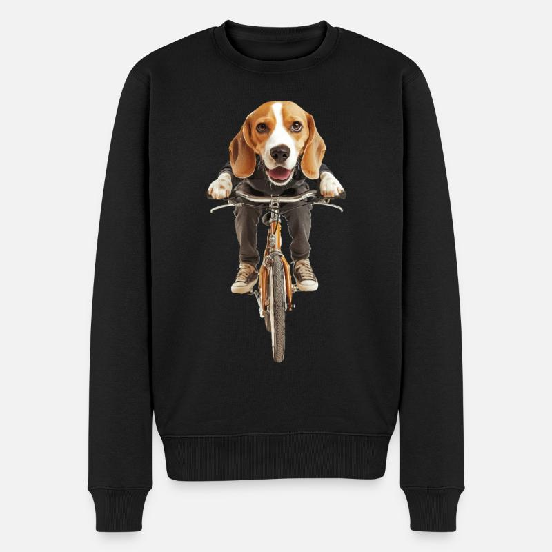 Beagle - Männer Premium Bio Pullover - Schwarz