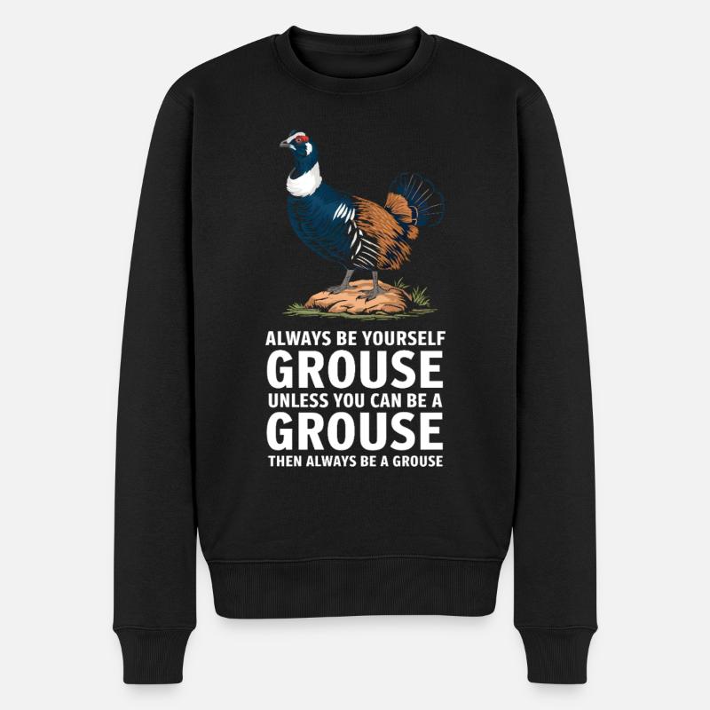 Auerhahn - Männer Premium Bio Pullover - Schwarz