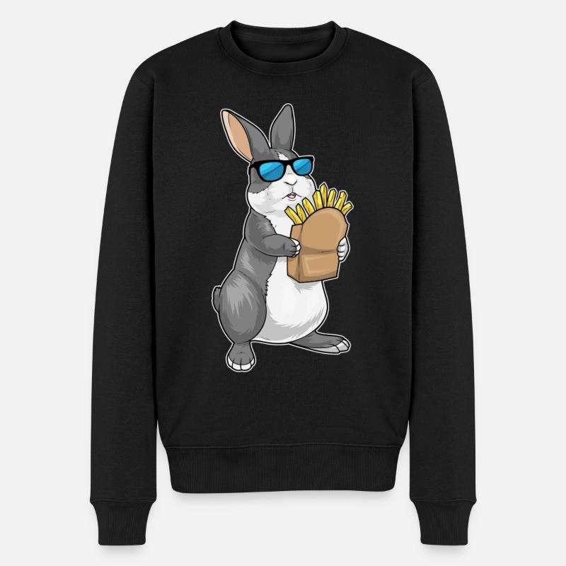 Frites lapin - Pull Premium bio Homme - noir