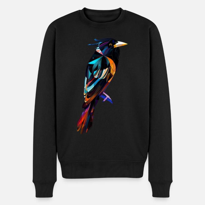 Elster - Männer Premium Bio Pullover - Schwarz