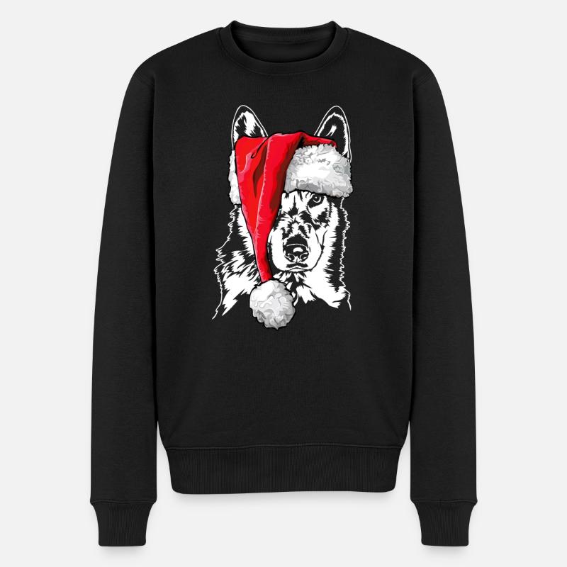 Lévrier tchécoslovaque Noël Wilsigns - Pull Premium bio Homme - noir