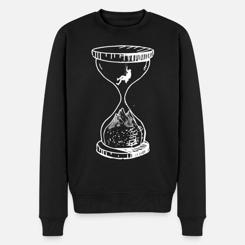 Temps - Montagne - Escalade - (2) - Pull Premium bio Homme - noir