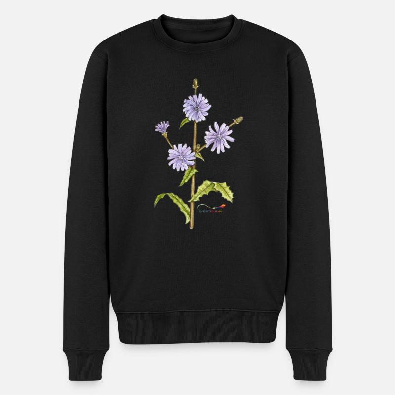 Wegwarte - Männer Premium Bio Pullover - Schwarz