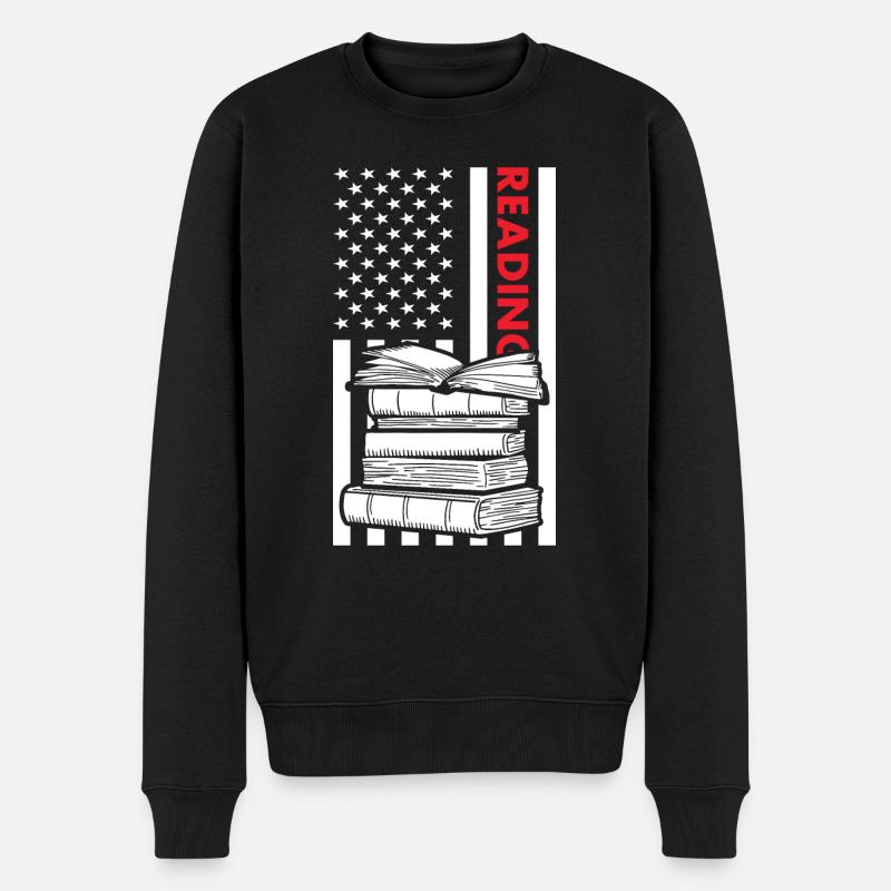 Lisez-nous Lecture du drapeau - Pull Premium bio Homme - noir