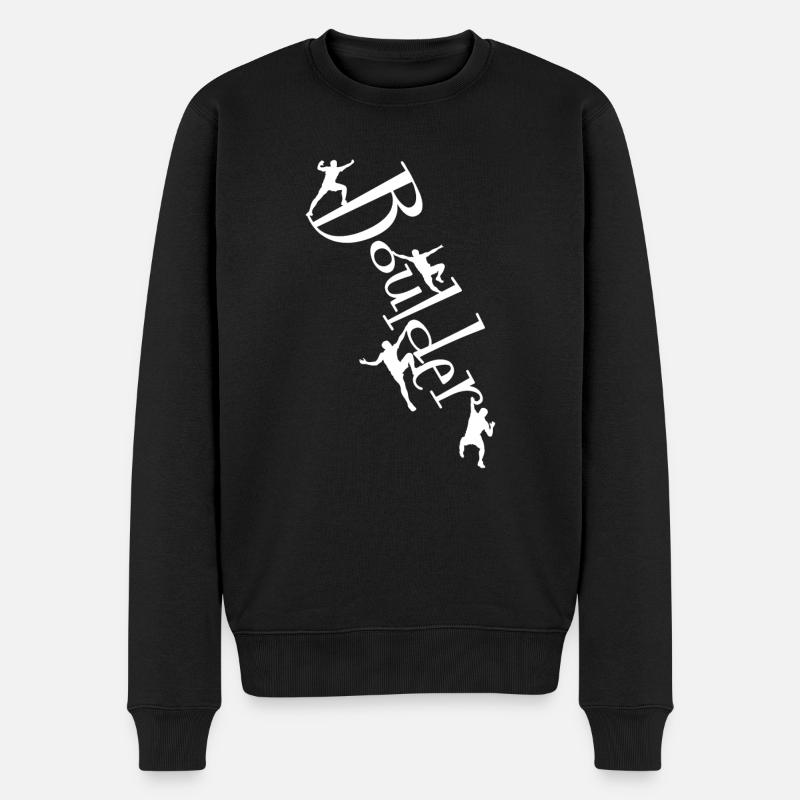 Boulder Bouldern Bouldering Boulderer - Pull Premium bio Homme - noir