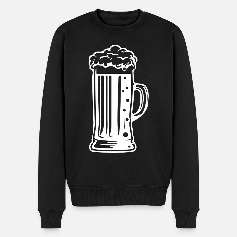 Bier Symbol Bierglas - Männer Premium Bio Pullover - Schwarz