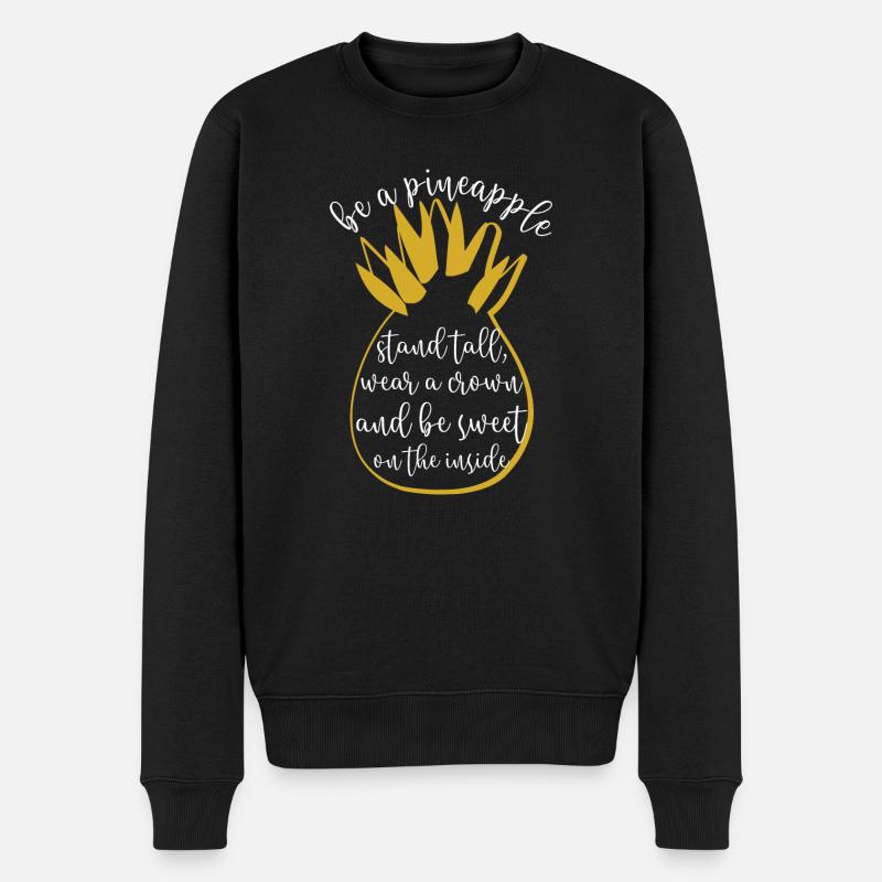be a pineapple - Männer Premium Bio Pullover - Schwarz