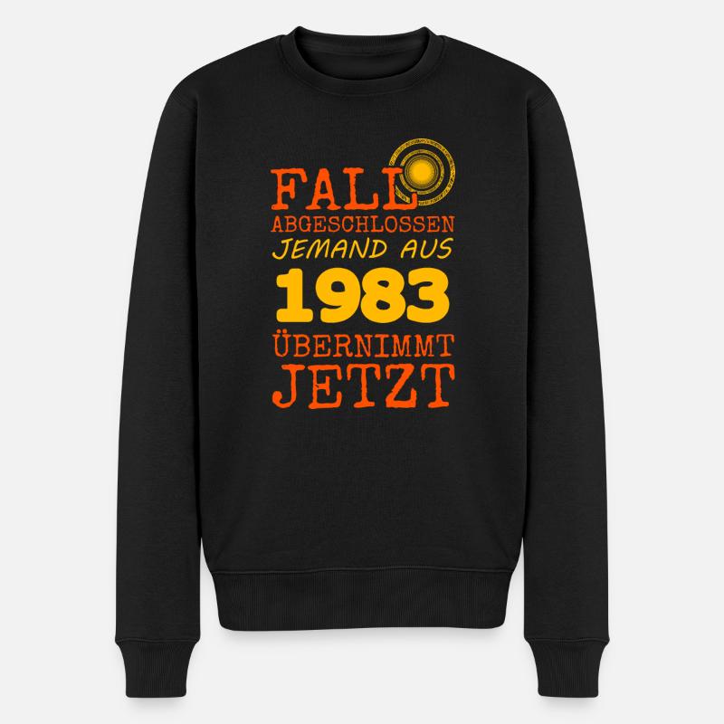 abgeschlossen 1983 - Männer Premium Bio Pullover - Schwarz