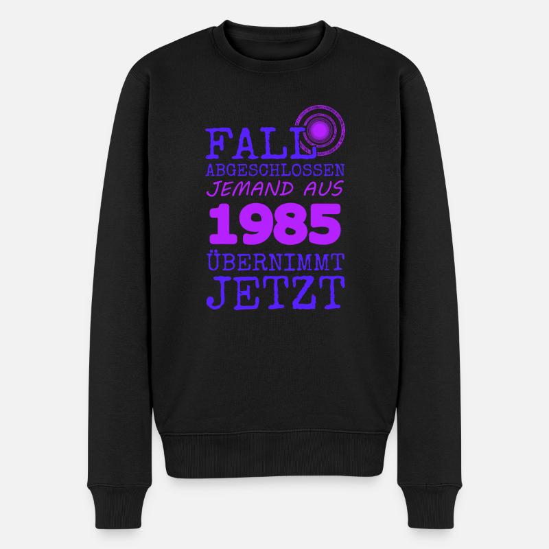 abgeschlossen 1985 - Männer Premium Bio Pullover - Schwarz
