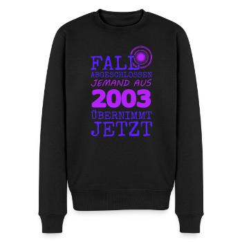 Fall 2003 - Männer Premium Bio Pullover - Schwarz - Vorne - Nico (187cm)