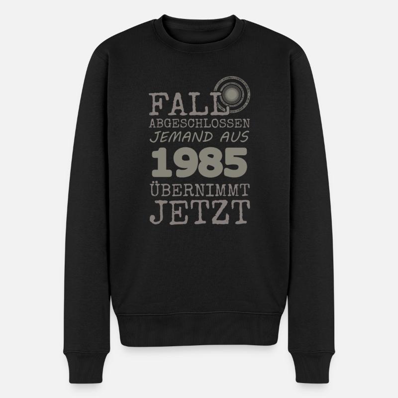 1985 - Männer Premium Bio Pullover - Schwarz