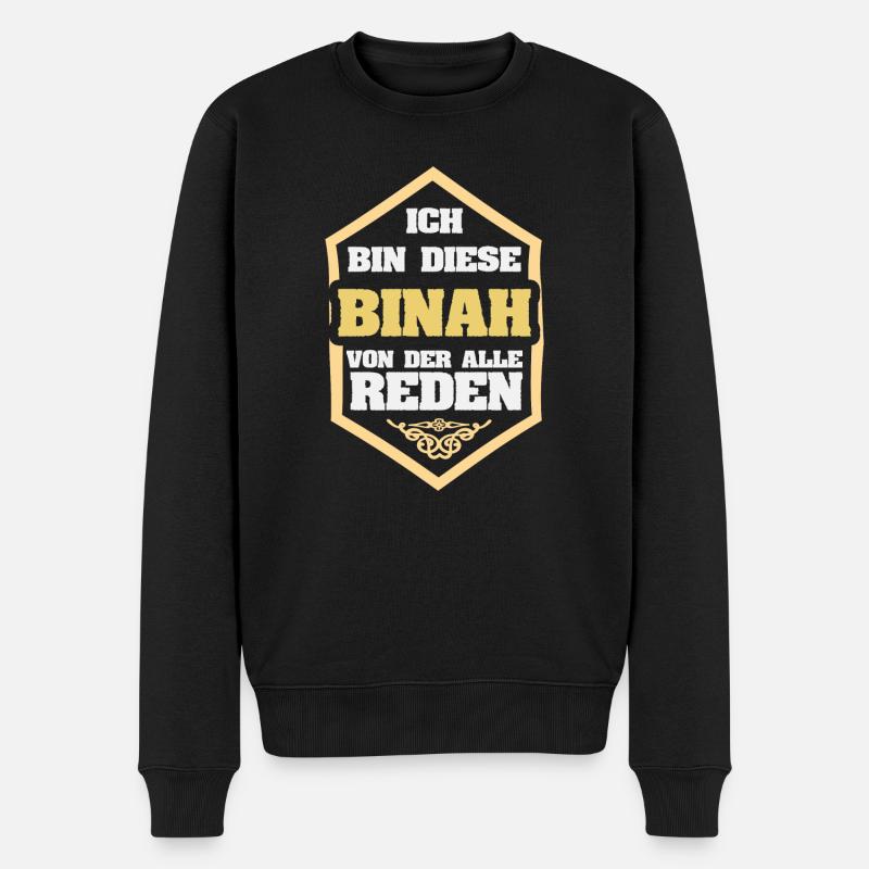 Binah as a nickname - Men's Premium Organic Jumper - black