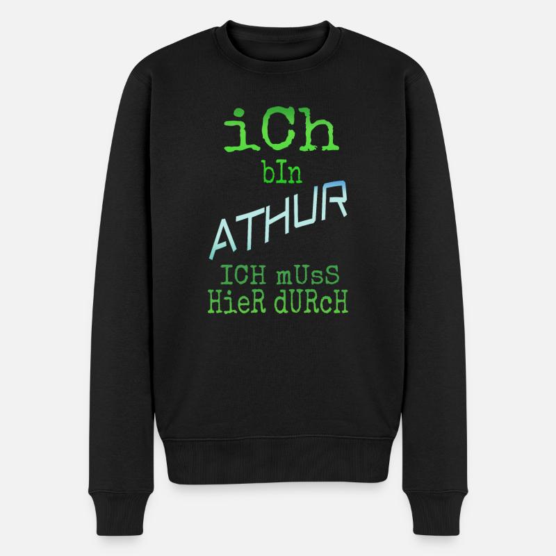 Geschenk für Athur - Männer Premium Bio Pullover - Schwarz