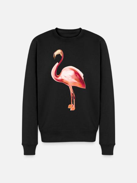 Flamingo Gift Idea - Men's Premium Organic Jumper - black