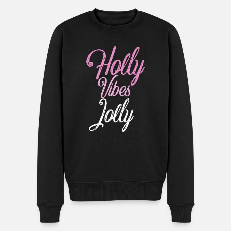 Merry christmas - Männer Premium Bio Pullover - Schwarz