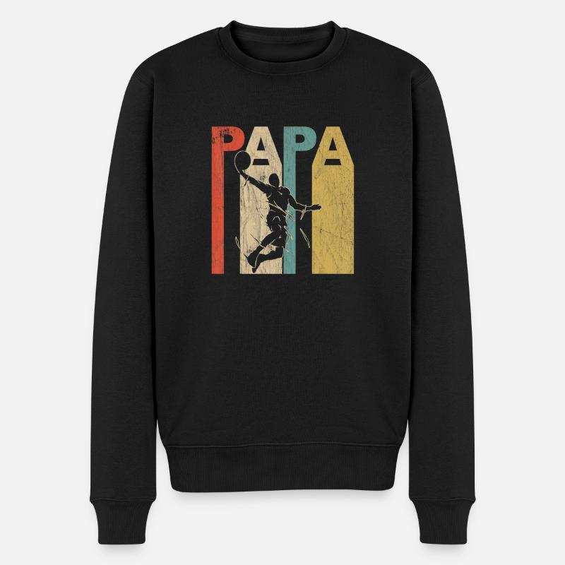 Papa Basket-ball retro chemise - Pull Premium bio Homme - noir