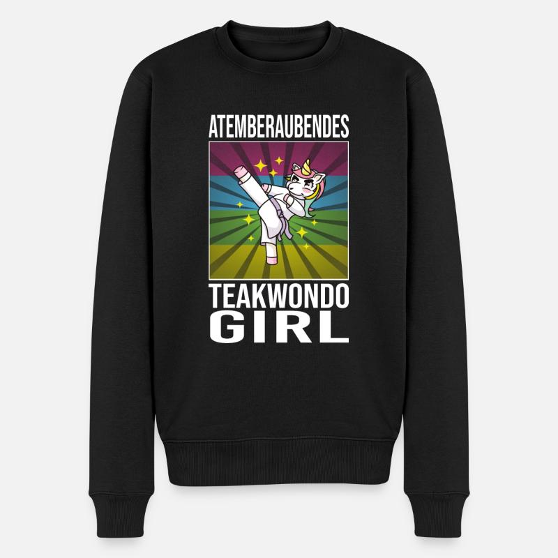 Teakwondo - Männer Premium Bio Pullover - Schwarz