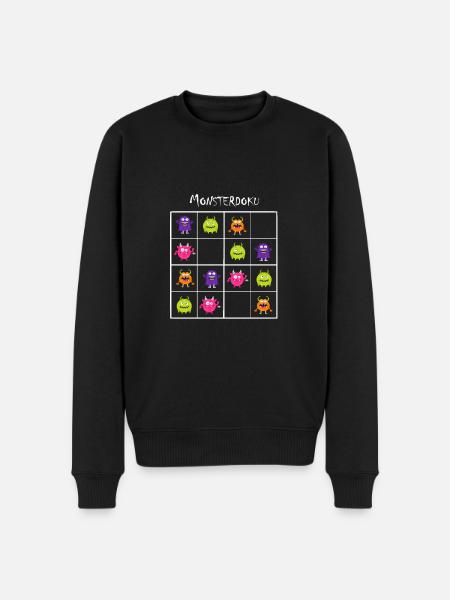 Monster Sudoku - Monster Documentary (white) - Men's Premium Organic Jumper - black