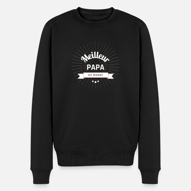 Meilleur Papa du Monde - Pull Premium bio Homme - noir