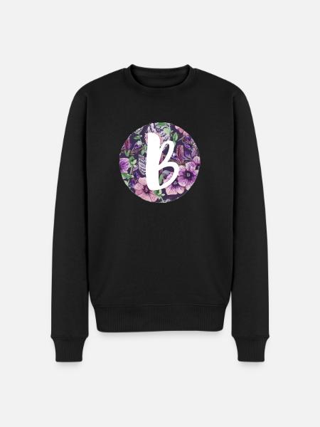 Buchstabe B - Männer Premium Bio Pullover - Schwarz