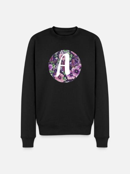 Buchstabe A - Männer Premium Bio Pullover - Schwarz