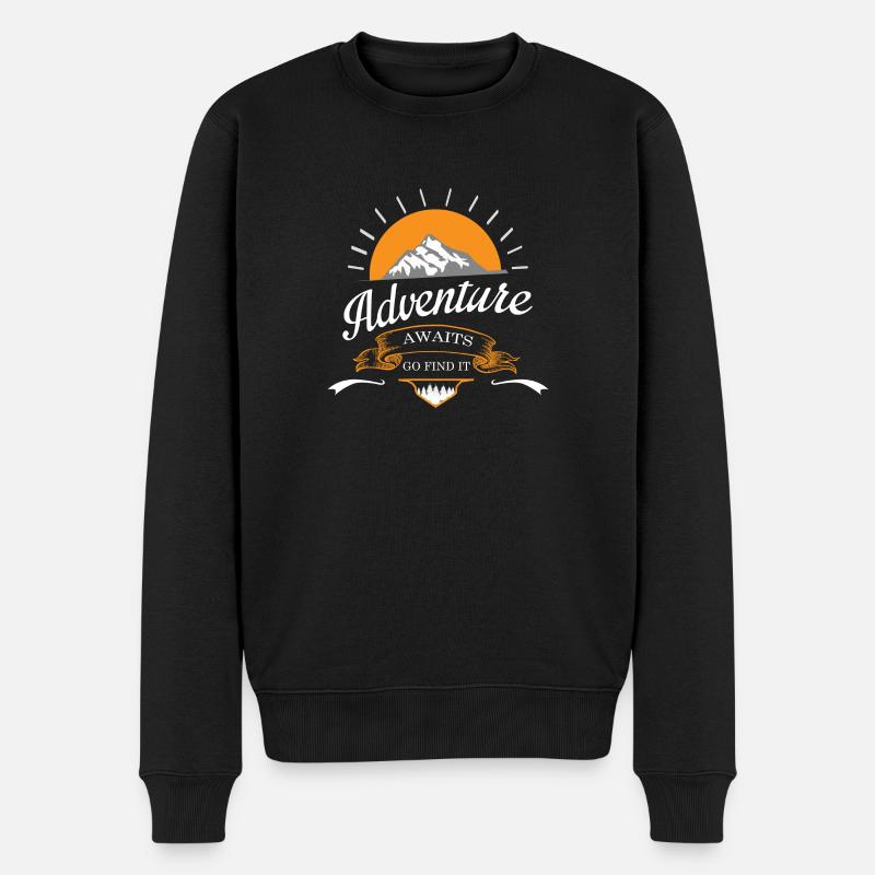 L'aventure vous attend - Pull Premium bio Homme - noir