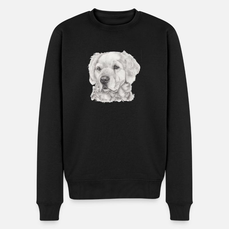 Golden Retriever - Männer Premium Bio Pullover - Schwarz