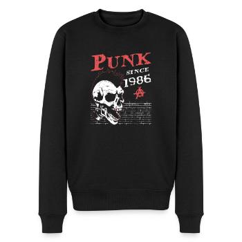 38 Jahre alt und immer noch Punk, Punks nicht tot, Punk - Männer Premium Bio Pullover - Schwarz - Vorne - Nico (187cm)