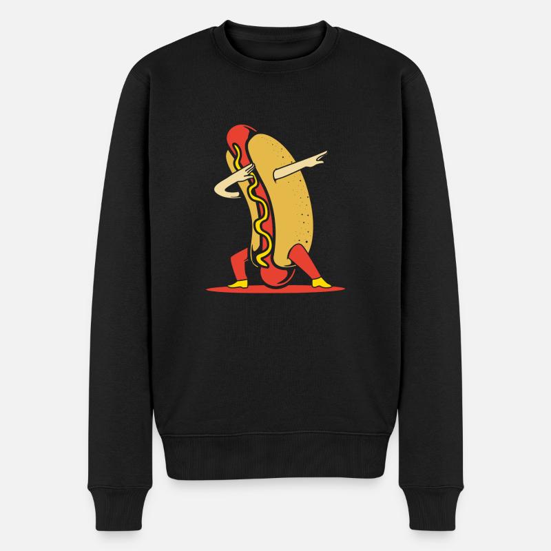 Collation hot-dog - Pull Premium bio Homme - noir