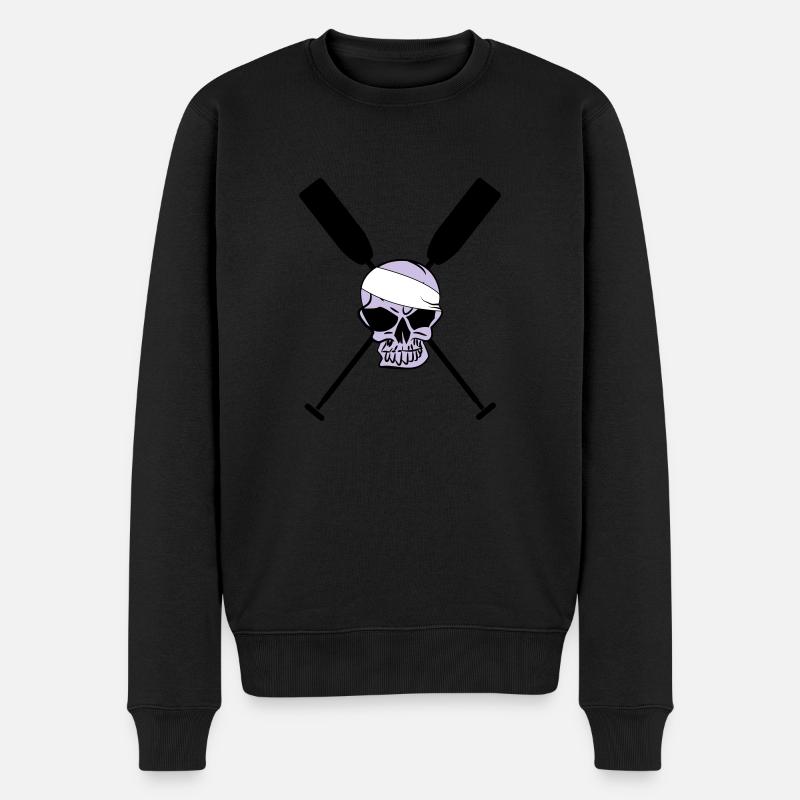 Crâne Oar Canoe Dragon Boat - Pull Premium bio Homme - noir