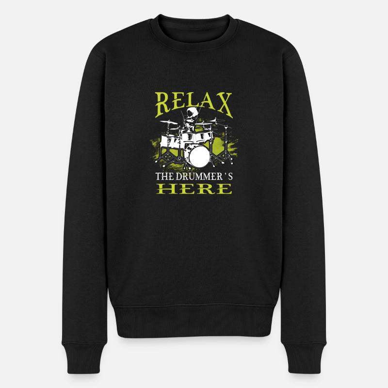Relax, the drummer's here - Men's Premium Organic Jumper - black
