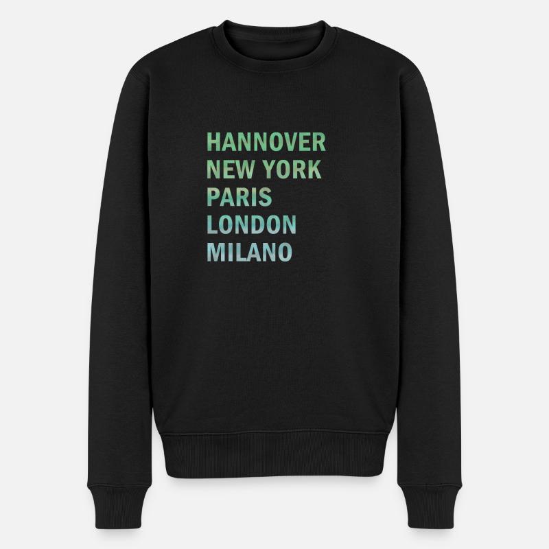 Metropole Hannover - Männer Premium Bio Pullover - Schwarz