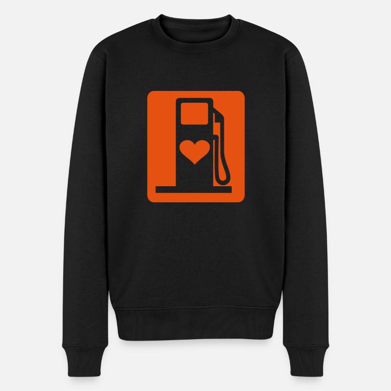 Love Gas de - Männer Premium Bio Pullover - Schwarz