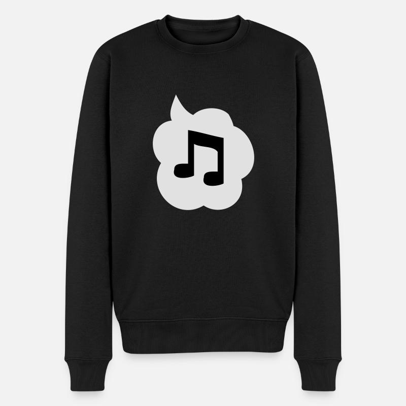 Musik Sprechen - Männer Premium Bio Pullover - Schwarz