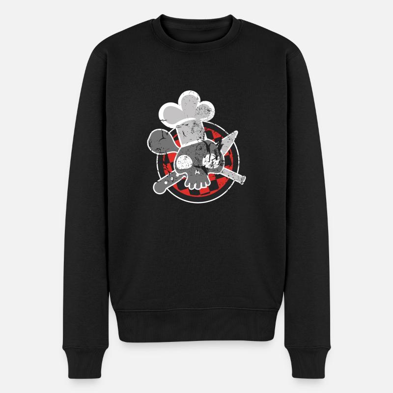 cook_skull_dd_used - Pull Premium bio Homme - noir