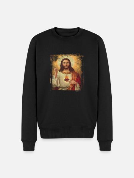Savior - Men's Premium Organic Jumper - black