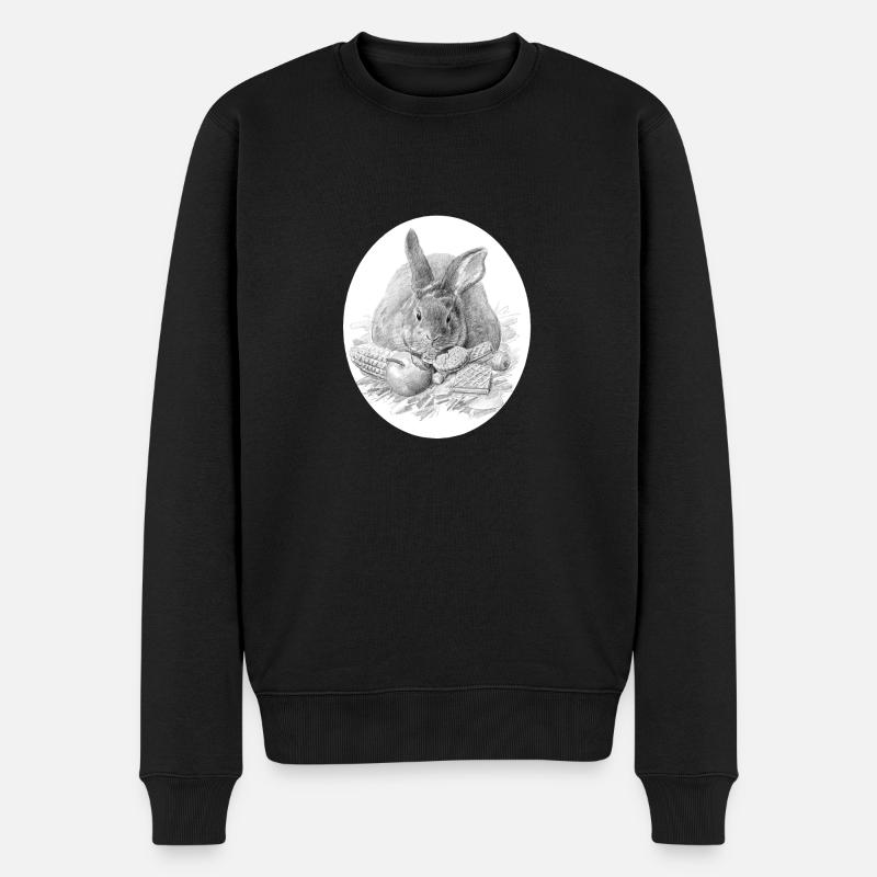 Kaninchen - Männer Premium Bio Pullover - Schwarz