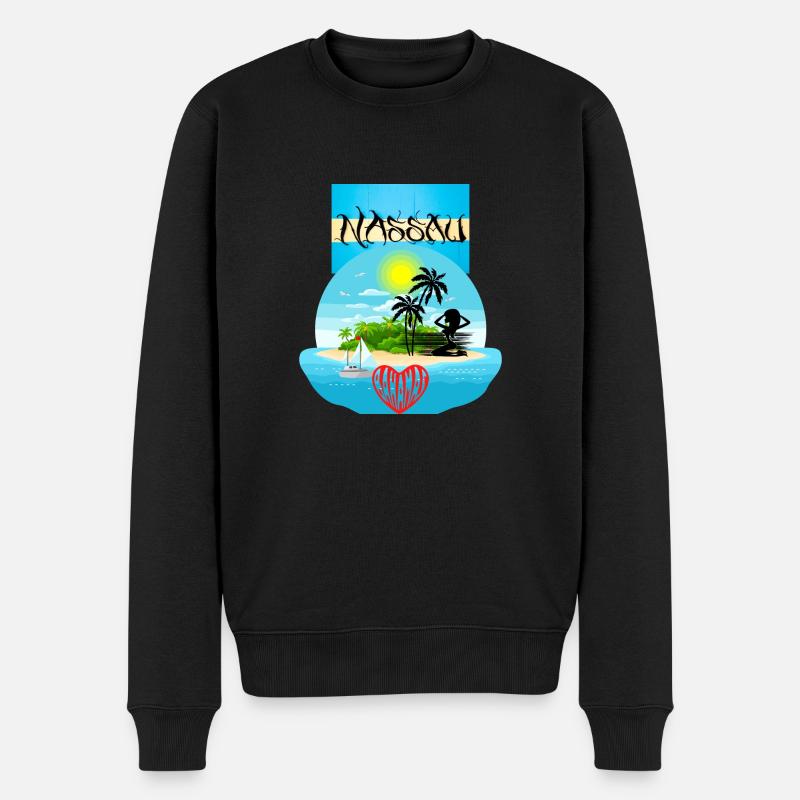 Bahamas, Nassau - Pull Premium bio Homme - noir