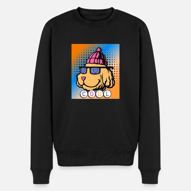 Cooler Hund. Haustiere - Männer Premium Bio Pullover - Schwarz