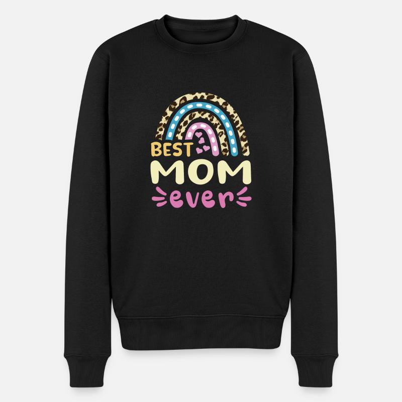 Best Mom ever -beste Mutter design - Männer Premium Bio Pullover - Schwarz