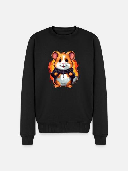 Mignon hamster - Pull Premium bio Homme - noir
