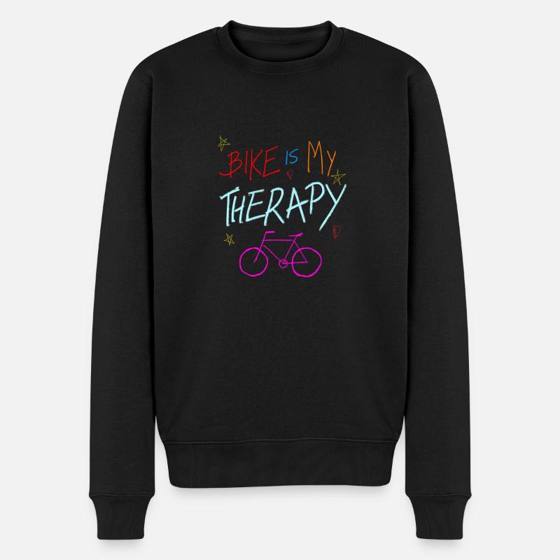 Bike is my therapy - Pull Premium bio Homme - noir