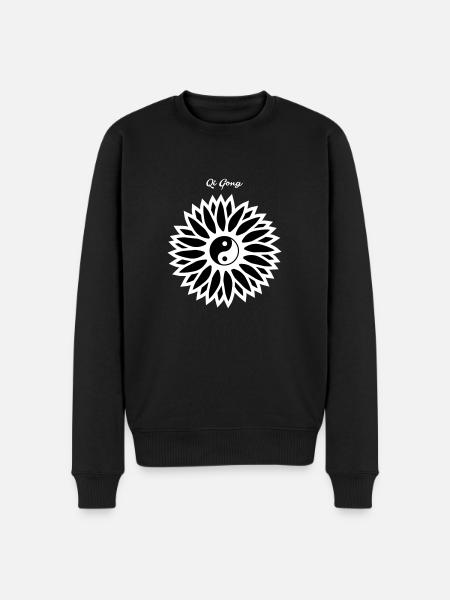 Qigong flower sign - Men's Premium Organic Jumper - black