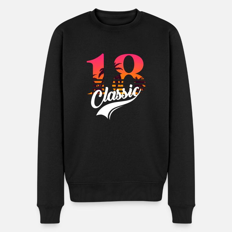 Numéro 18- 18ème anniversaire - Pull Premium bio Homme - noir