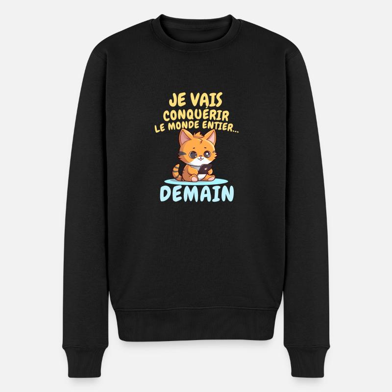 Conquérir le monde - Pull Premium bio Homme - noir
