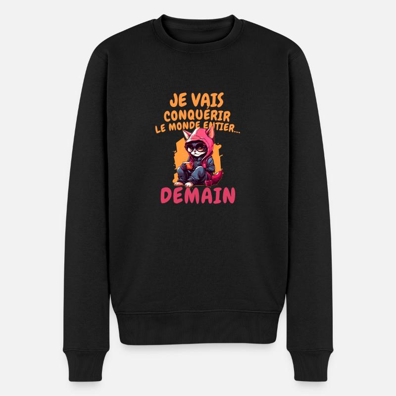 Je vais conquérir - Pull Premium bio Homme - noir