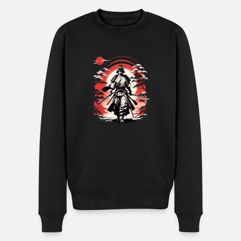 guerrier samourai - japon - demon - Pull Premium bio Homme - noir