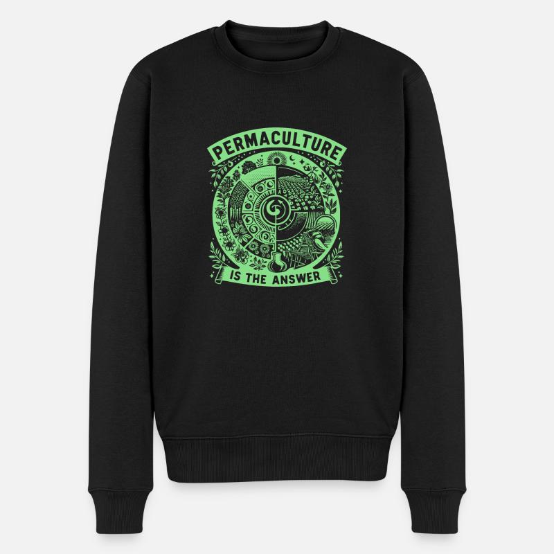 Permaculture Is The Answer - Männer Premium Bio Pullover - Schwarz