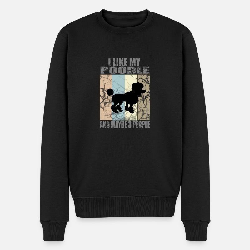 J’AIME MON CANICHE - Pull Premium bio Homme - noir